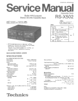 Technics - RSX-502 - Service manual 